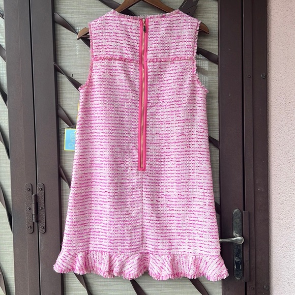 New CeCe Frayed Edge Pink Sleeveless A-Line Mini Dress - Picture 8 of 17